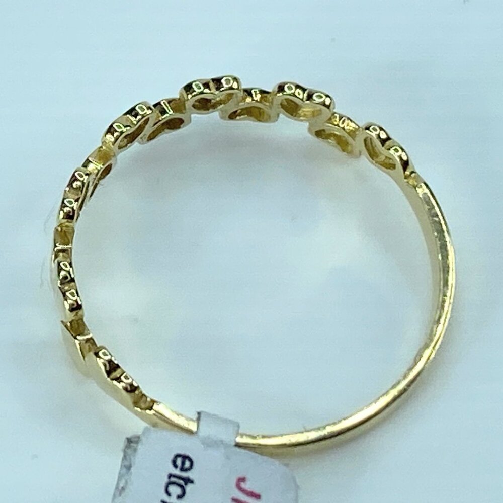 Adorable Double Rows Heart Stackable Ring S7 14k … - image 5